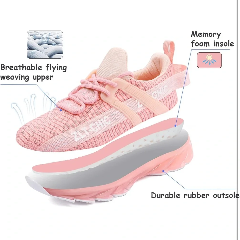 Girls Running Shoes Lightweight Lace up Walking Sneakers size 10.5 little kids